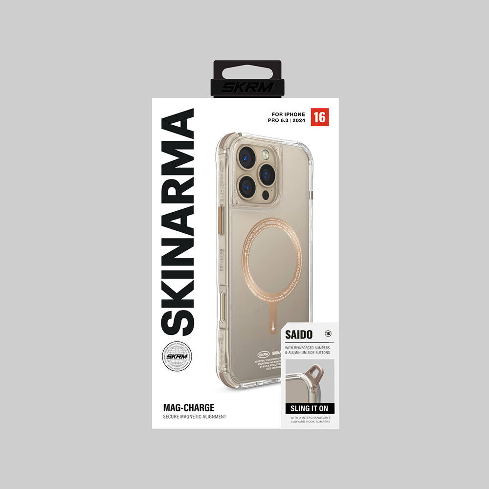 iPhone 16 Pro Kılıf M-safe Şarj Özellikli Şeffaf Airbag Tasarımlı Skinarma Saido Prime Kılıf iPhone 16 Pro Kılıf M-safe Şarj Özellikli Şeffaf Airbag Tasarımlı Skinarma Saido Prime Kılıf